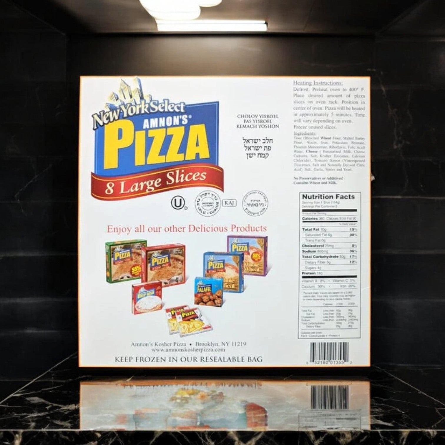 Amnon's Kosher Pizza Whole Wheat Low Fat Frozen, 36 oz. - 3 Count