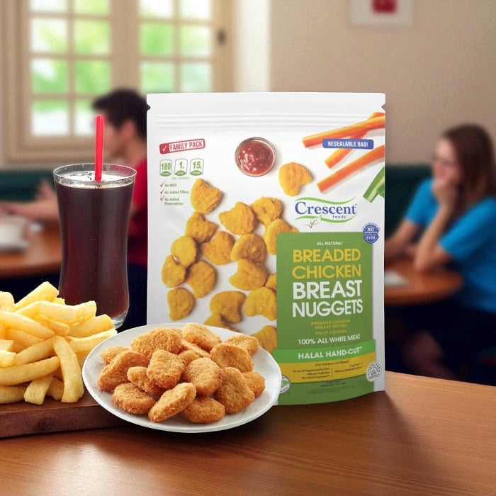 Crescent Foods Halal All Natural Chicken Breast Nuggets, 3 lbs