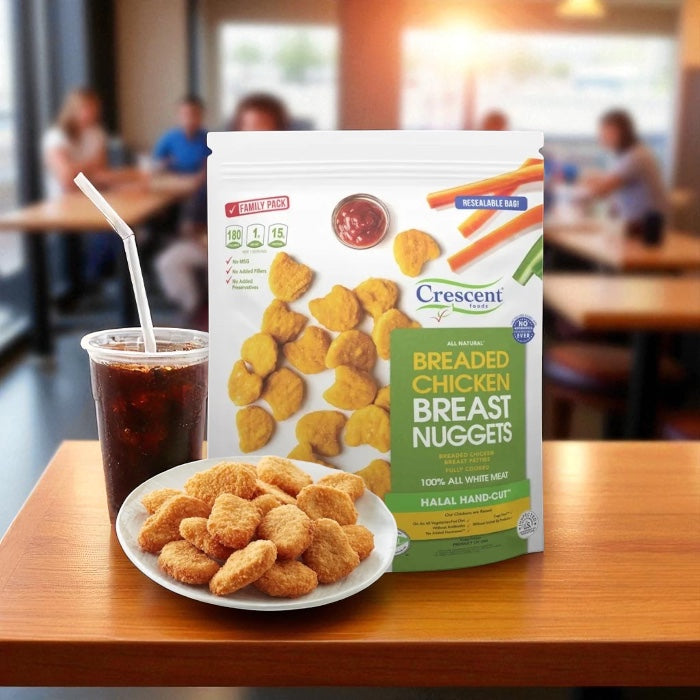 Crescent Foods Halal All Natural Chicken Breast Nuggets, 3 lbs