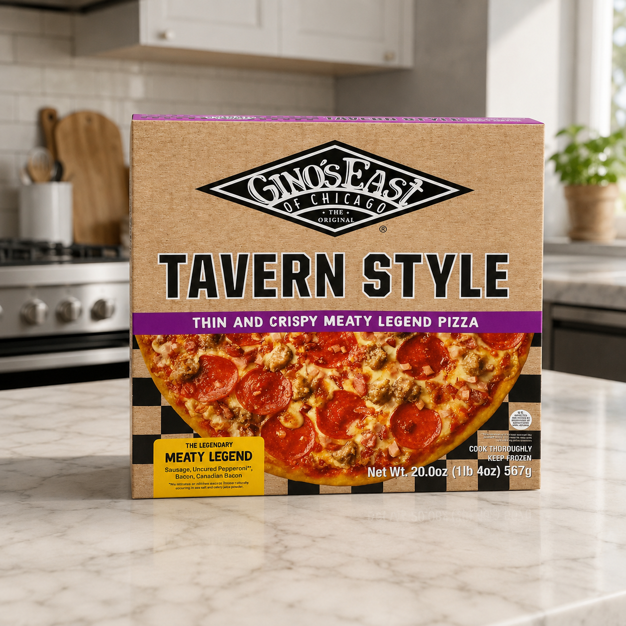 Gino’s East Tavern Style Meaty Legend Pizza, 20 oz, 3 Count