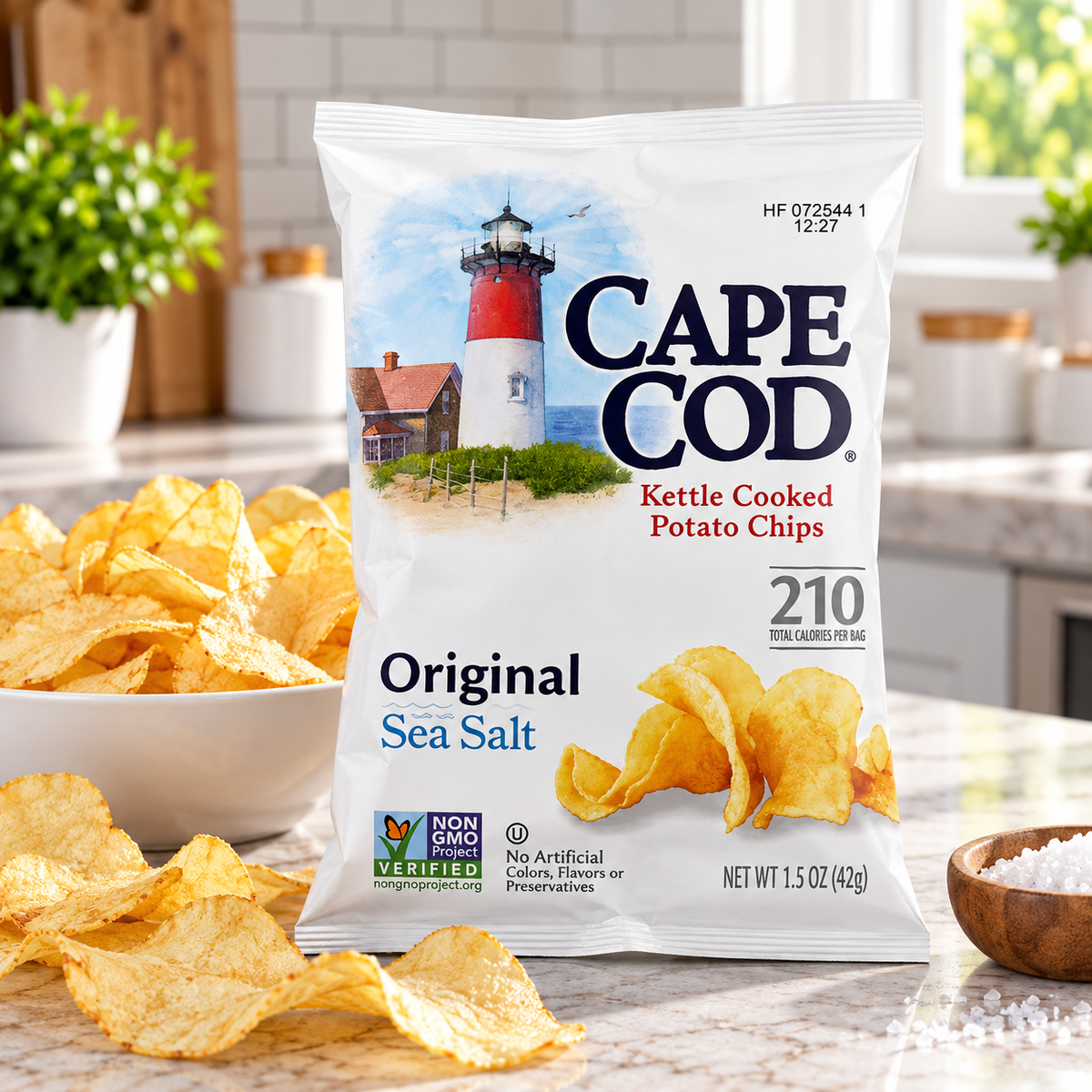 Cape Cod Original Kettle Cooked Potato Chips – 56 × 1.5 oz Bags ( 1 case )