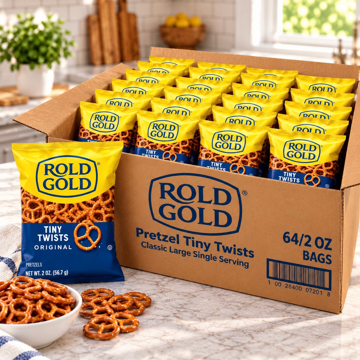 Rold Gold Tiny Twists – Classic Original, 64 × 2 oz Single-Serve Bags (1 CASE )