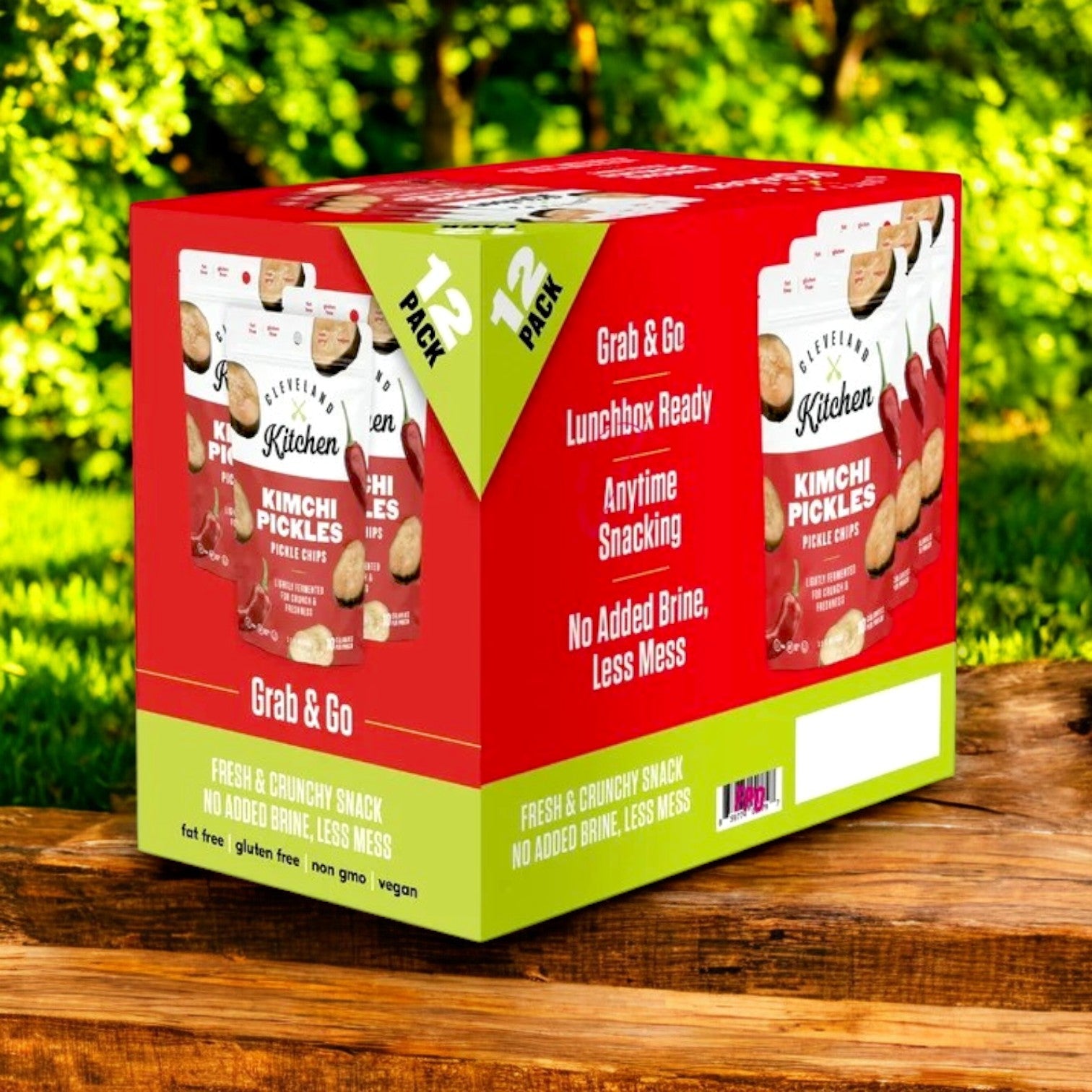 Cleveland Kitchen Kimchi Pickle Chips | 3.5 oz, 12 ct