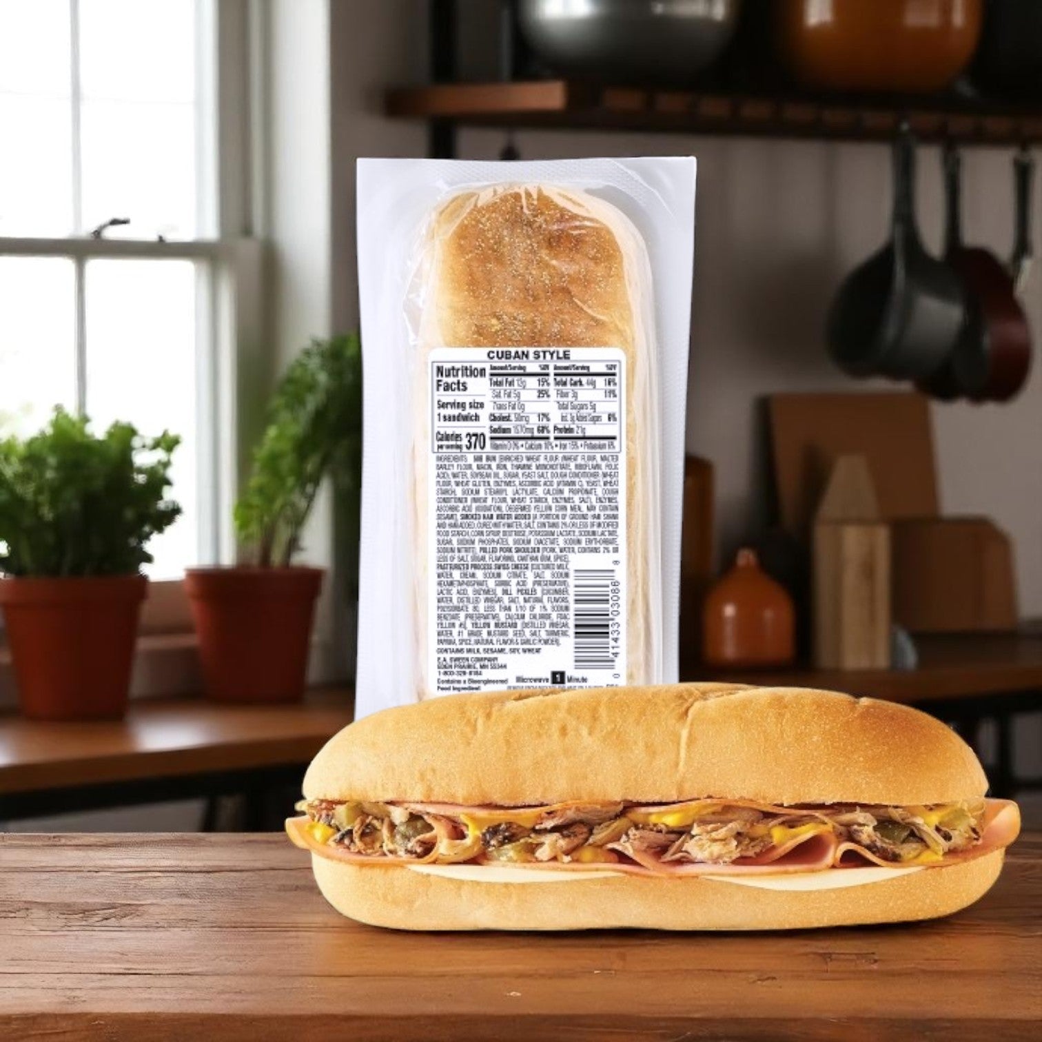 Deli Express Cuban Style Sandwich – 6.4 oz (Individually Wrapped)