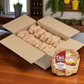 Deli Express Roast Beef & Cheese Sandwich – 4.3 oz, 10-Count Case