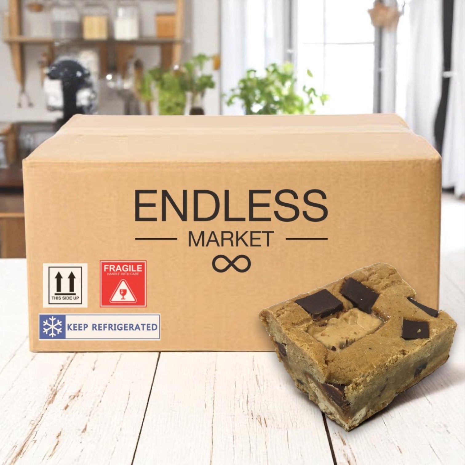 Sweet Street Toffee Almond Crunch Dessert Bars – 4 Trays per Box (16 Bars Each) - 64 Bars Total