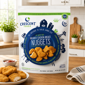 Crescent Foods Halal All Natural Chicken Breast Nuggets, 3 lbs