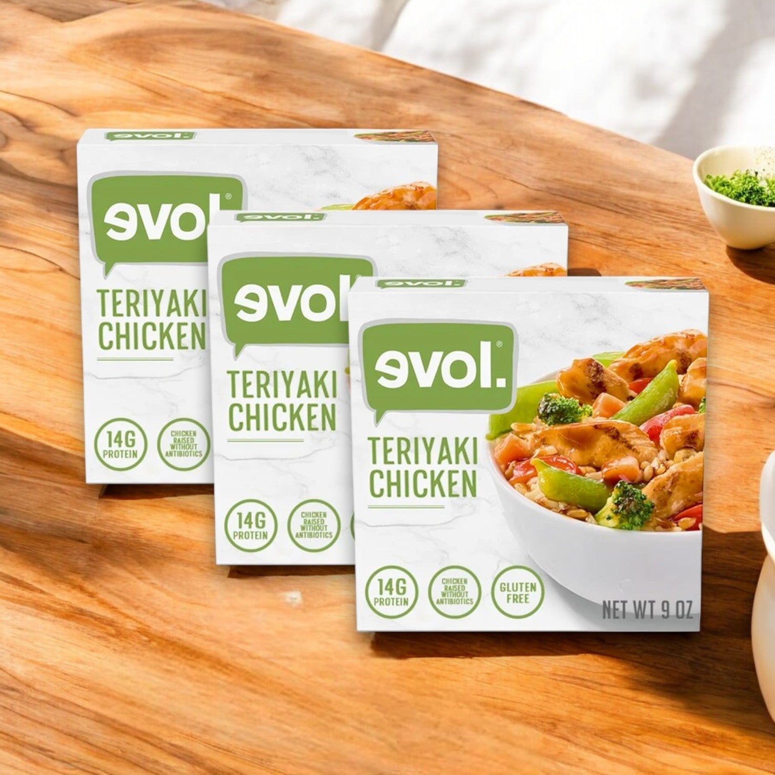 Evol Teriyaki Chicken Frozen Meal, 9 oz, 3 Packs