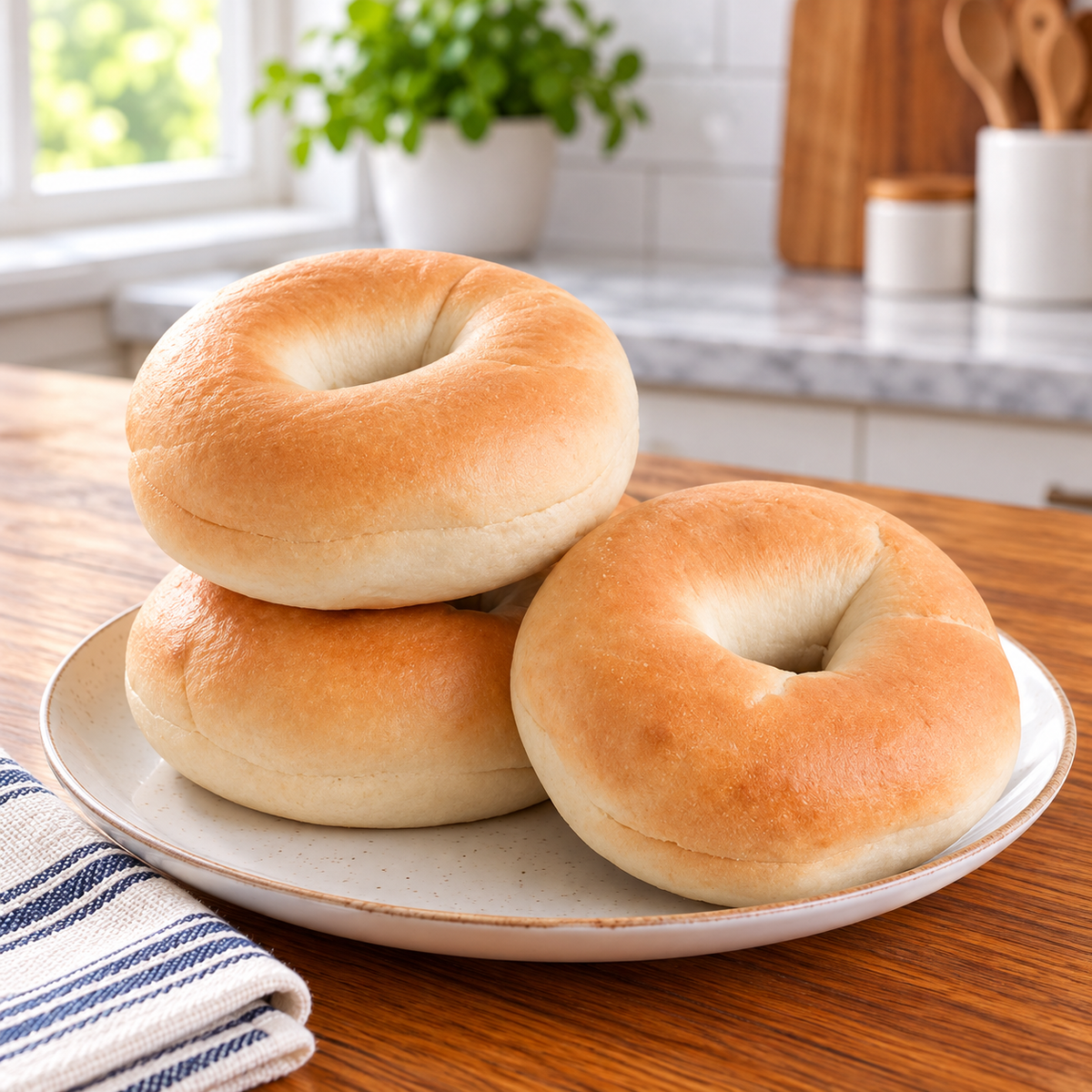 Lender's Plain Traditional Bagels – 3.1 oz Each - 12 Packs × 6 Bagels - 1 Case