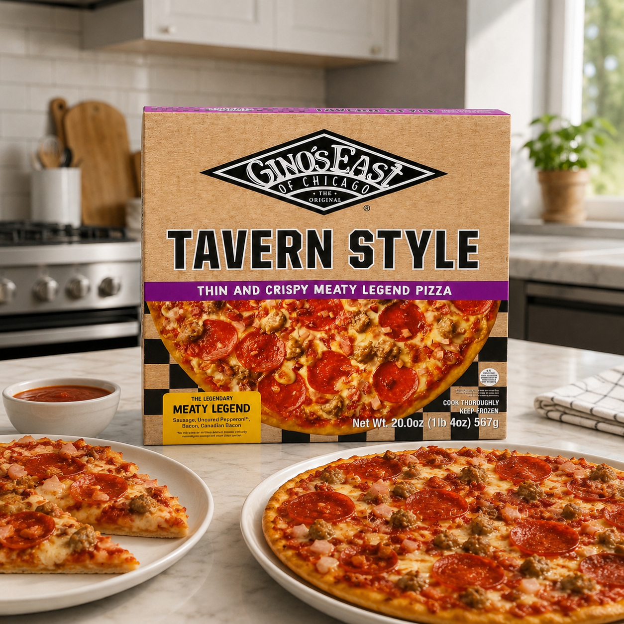Gino's East Tavern Style Meaty Legend Pizza, 20 oz, 1 Count