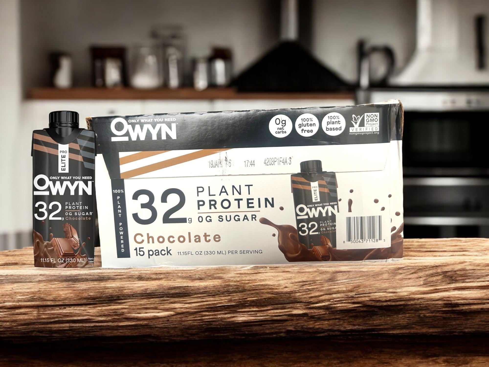 OWYN Pro Elite 32g Keto Plant Protein Shake, Chocolate ,15 Pack- 1 Case