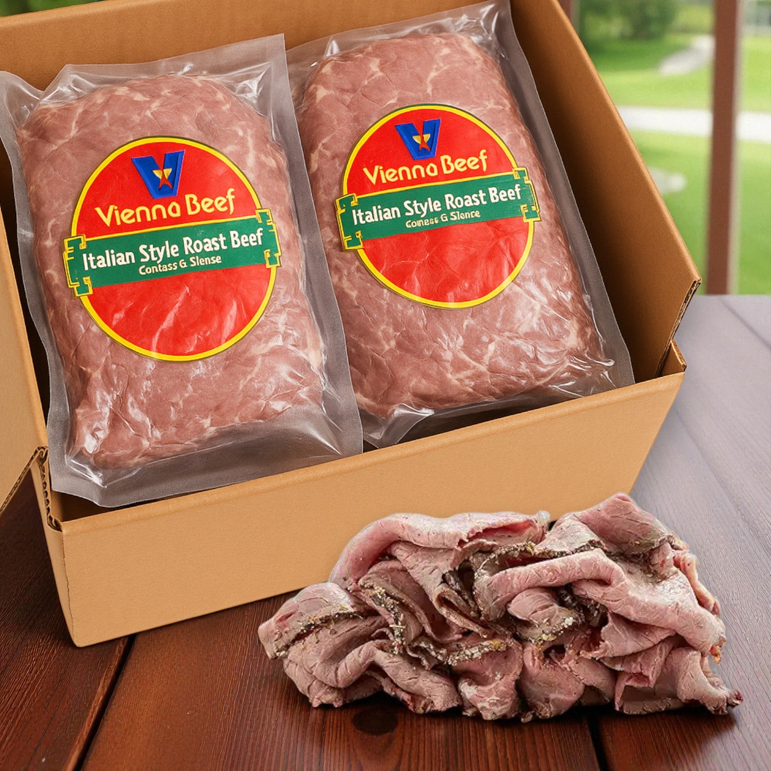 Vienna Beef Italian Style Roast Beef-10/3 Pound Case-(30 Pound Case)