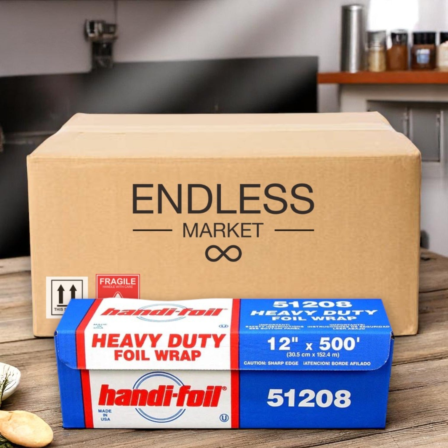 HFA Commercial Heavy Foil Roll – 12" Wide, 500 Feet Long