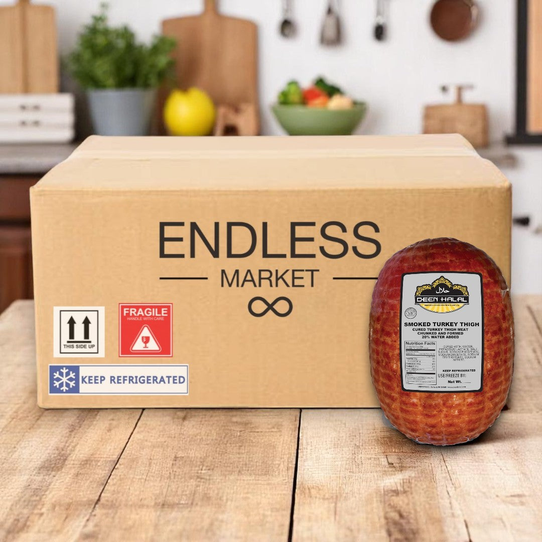 Deen Halal Smoked Turkey Thigh- 8 Pounds Average