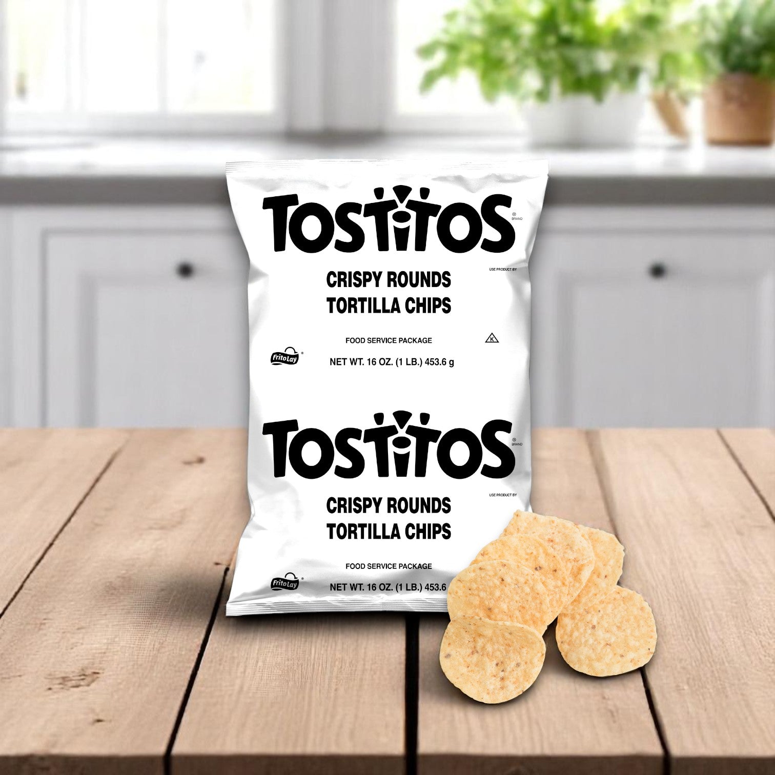 Tostitos® Crispy Rounds Tortilla Chips – 16 oz Bags (Pack of 8)