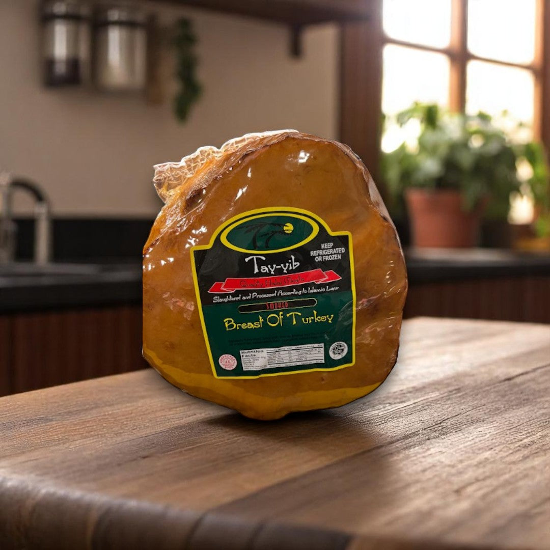 Tay-Yib Halal Smoked Breast of Turkey- 7 Pounds Average- 1 Package