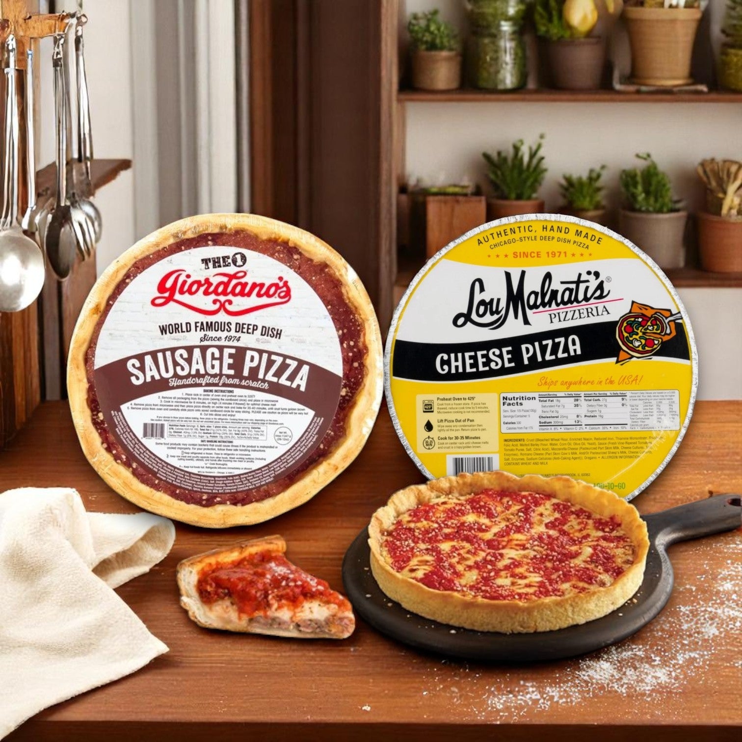 Chicago's Best Deep Dish Pizza Combo – Lou Malnati's & Giordano's