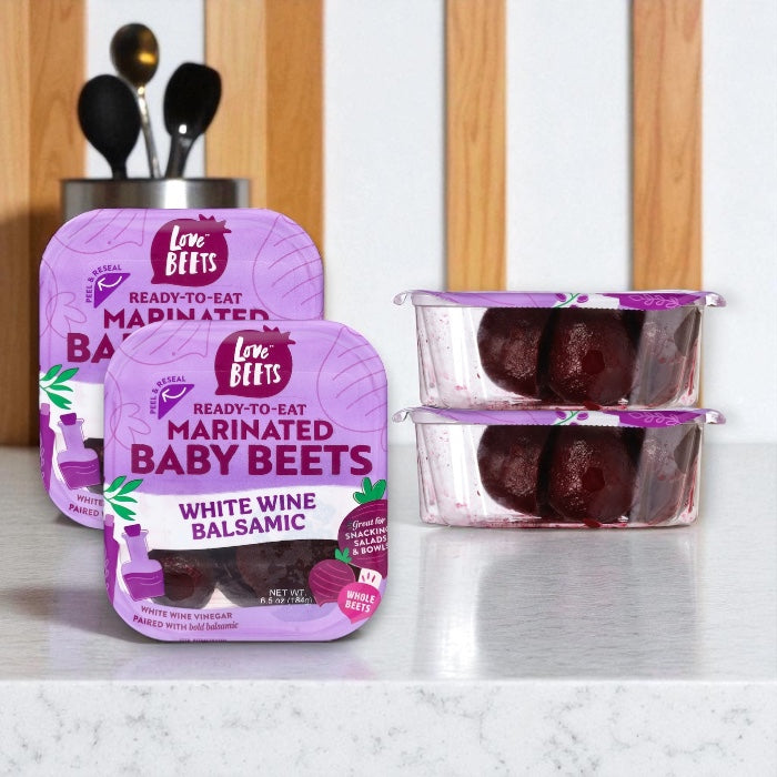 Love Beets Baby Beets, White Wine Balsamic, Marinated 6.5 oz (2-Pack )