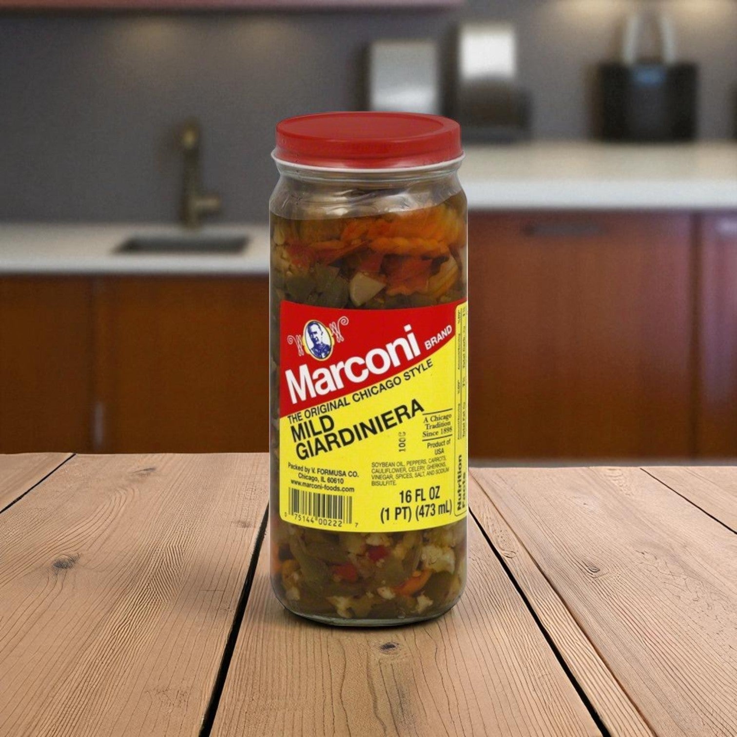 Marconi Brand Giardiniera – Mild (16 oz Jar)