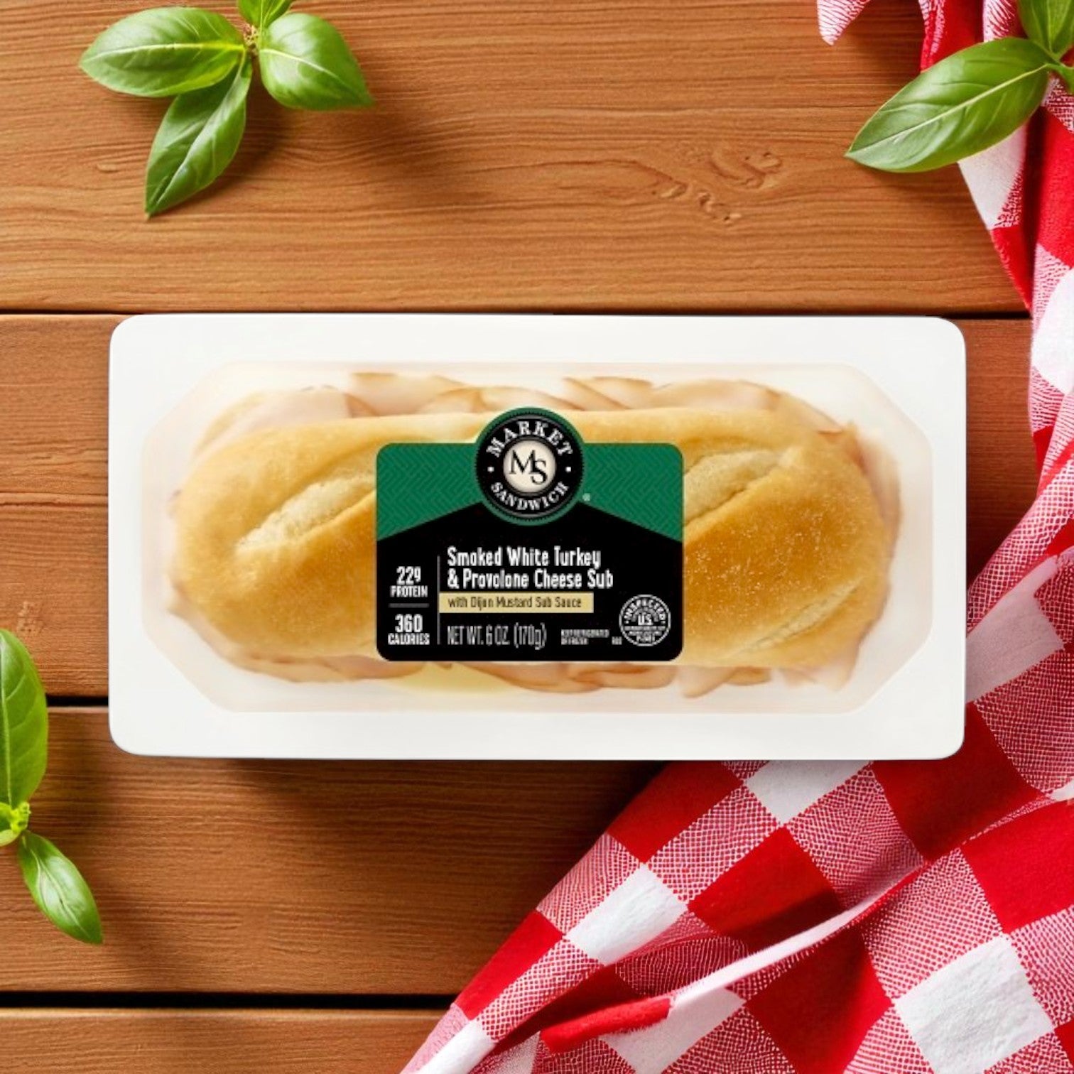 8-Pack Market Sandwich Variety – 4 Chicken Caesar Wraps (8.6 oz) + 4 Turkey & Provolone Subs (6 oz)