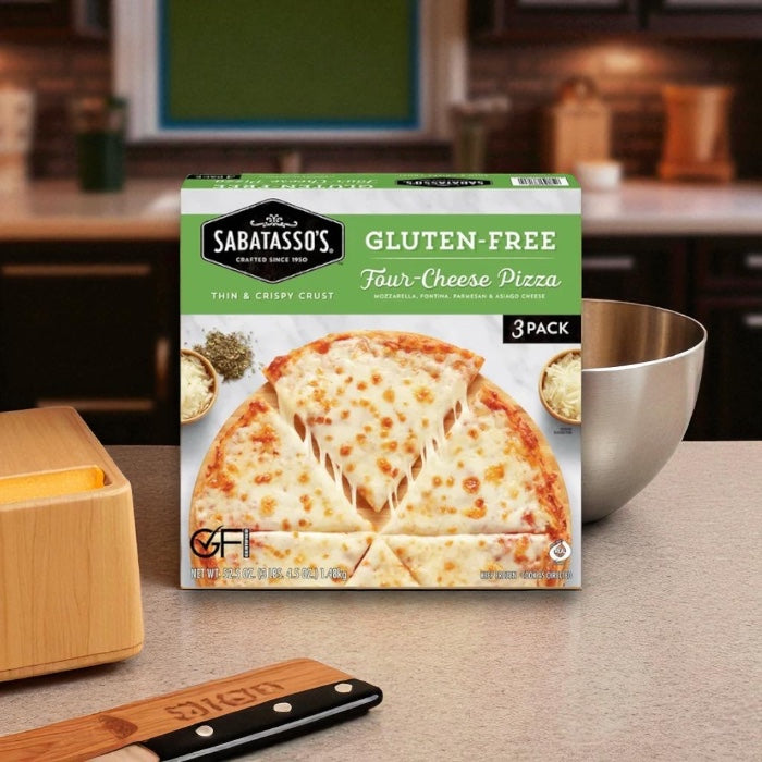 Sabatasso's Gluten-Free Four Cheese Pizza- 1 Pack- 3 Total Pizzas