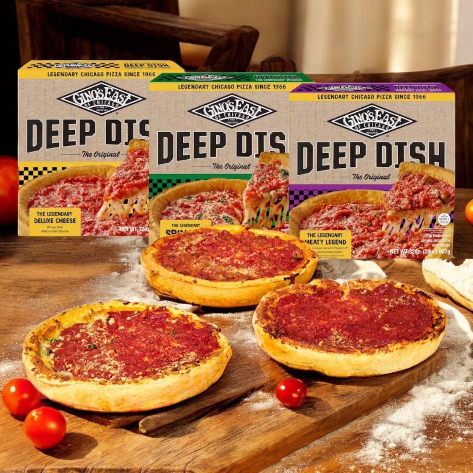 DISH///5th Anniversary Special Edition\… Gino's East 3-Pack Combo – Spinach Deep Dish, The Legendary Meaty Lege