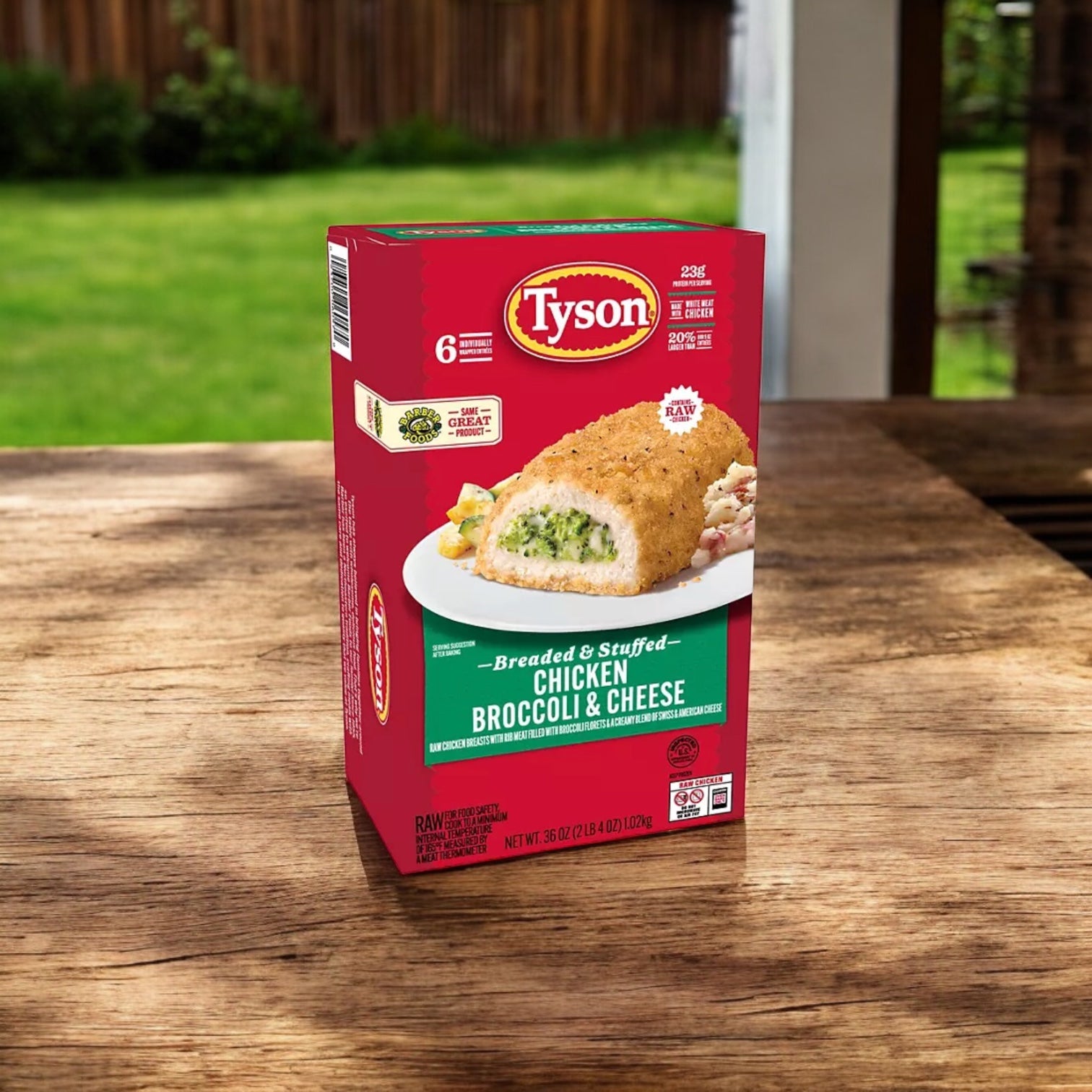 Tyson Foods Stuffed Chicken Breast, Broccoli & Cheese, Frozen, 6 oz, 6 Count- 1 Pack