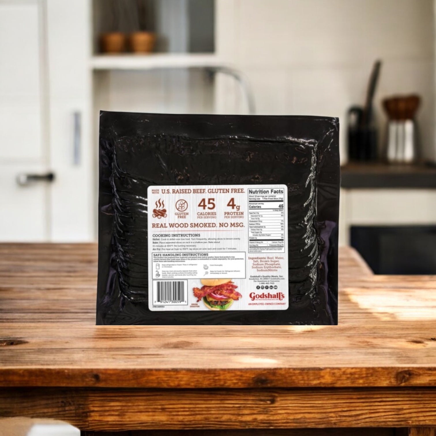 Godshall's Beef Bacon 20 oz (3 Pack)