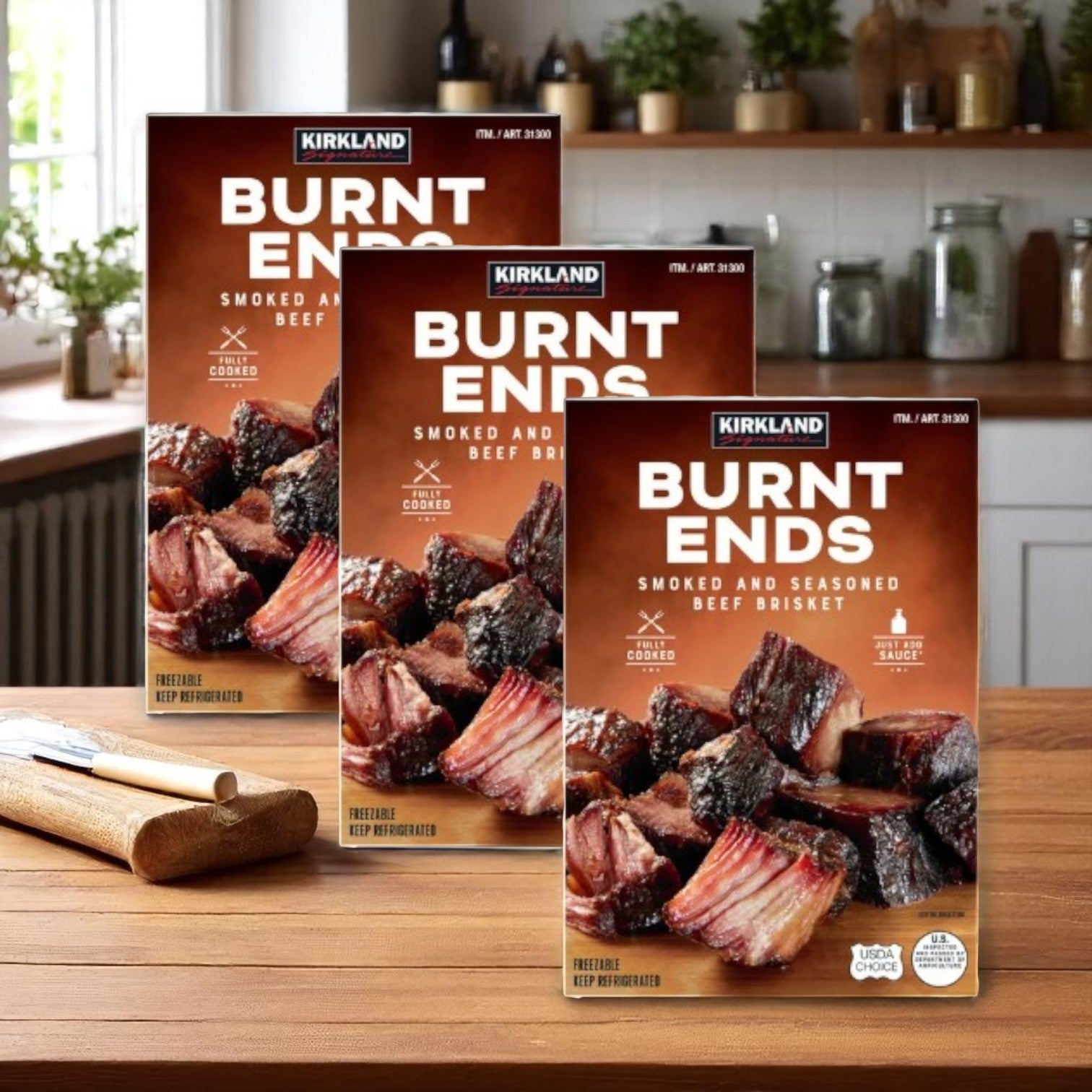 Kirkland Signature Brisket Burnt Ends-1.67 Ibs-3 Cases