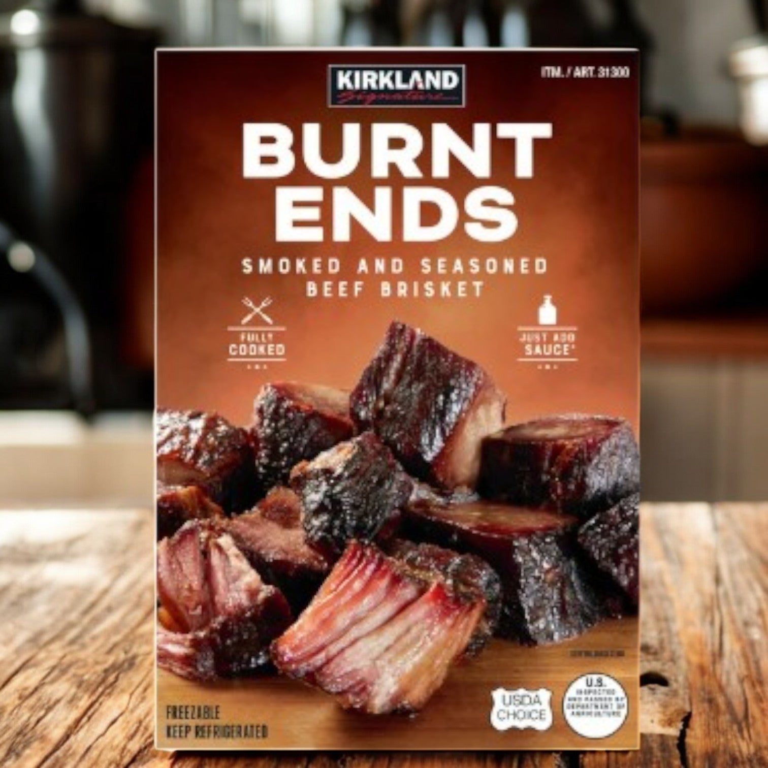 Kirkland Signature Brisket Burnt Ends-1.67 Ibs-3 Cases