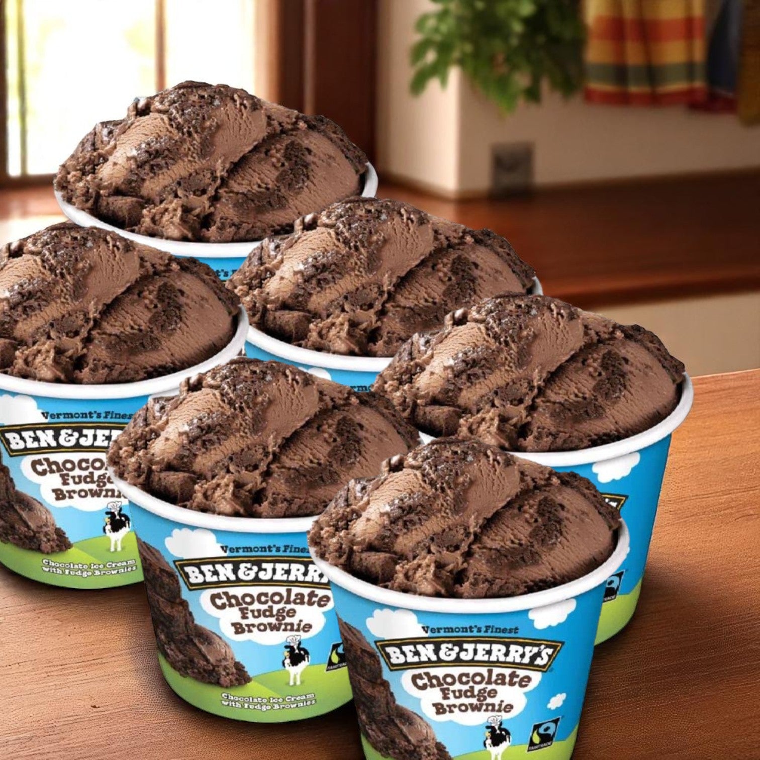 Ben & Jerry's Chocolate Fudge Brownie Ice Cream Pint- 16 FL Oz- 6 Cases