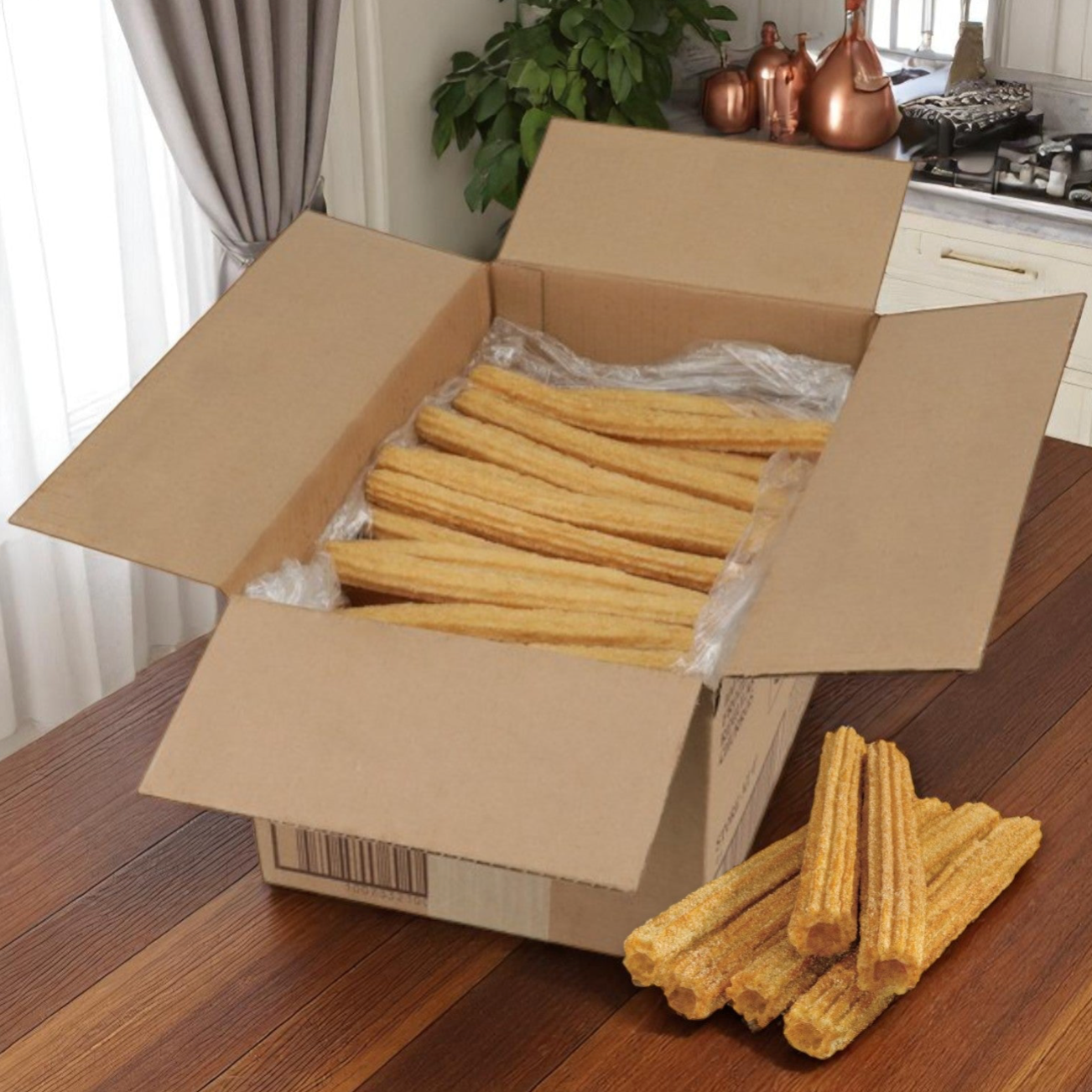 Hola Churro® – Pre-Fried Plain Churros - 100 ct 10" Churros A Case