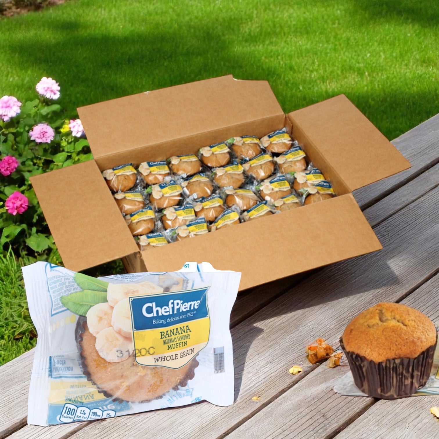 Chef Pierre Muffin Banana Whole Grain Individually Wrap 48 Count (2 oz.)