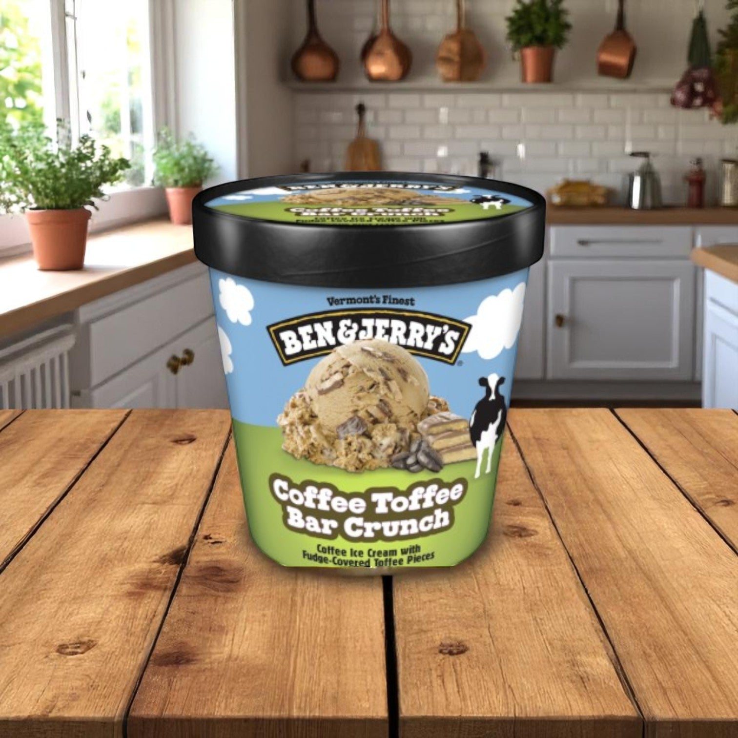 Ben & Jerry's Ice Cream Coffee Toffee Bar Crunch-16 Oz-6 Cases