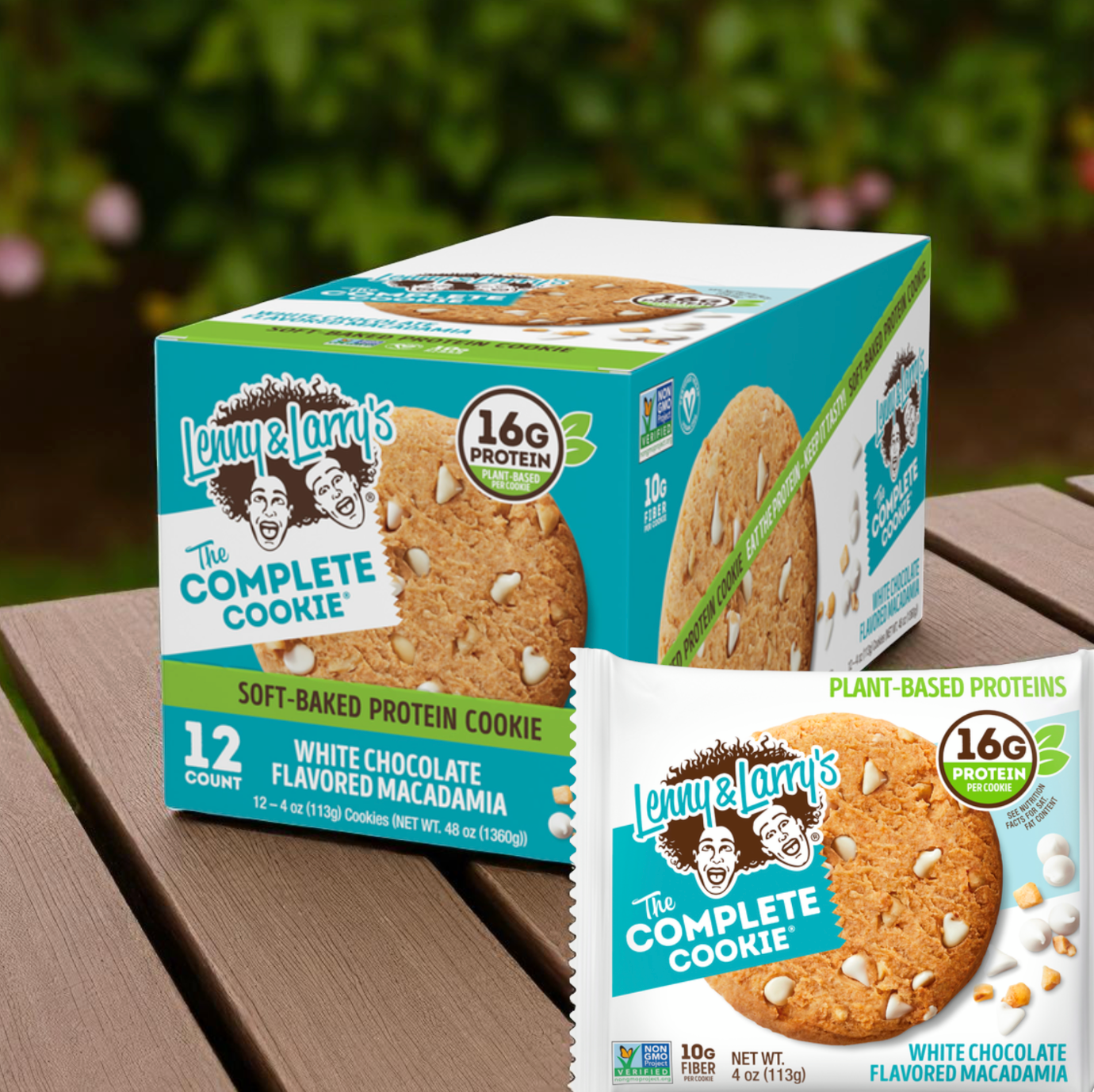 Lenny & Larry's The Complete Cookie, White Chocolate Flavored Macadamia, 4 oz, 12 ct