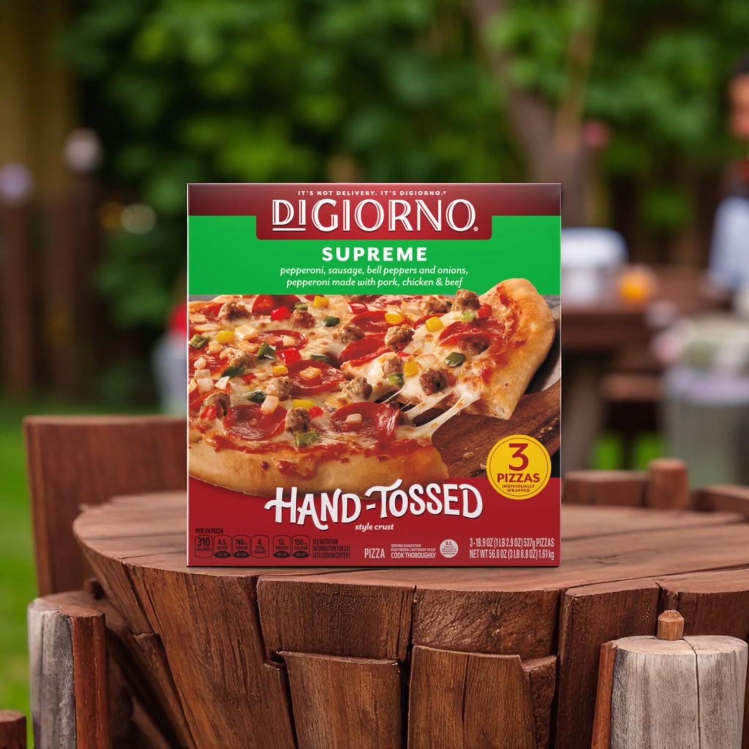 DiGiorno Pizza, Style Crust, Hand-Tossed, Supreme, 18.9 oz. Each - 3 Boxes- 9 Total Pizzas!
