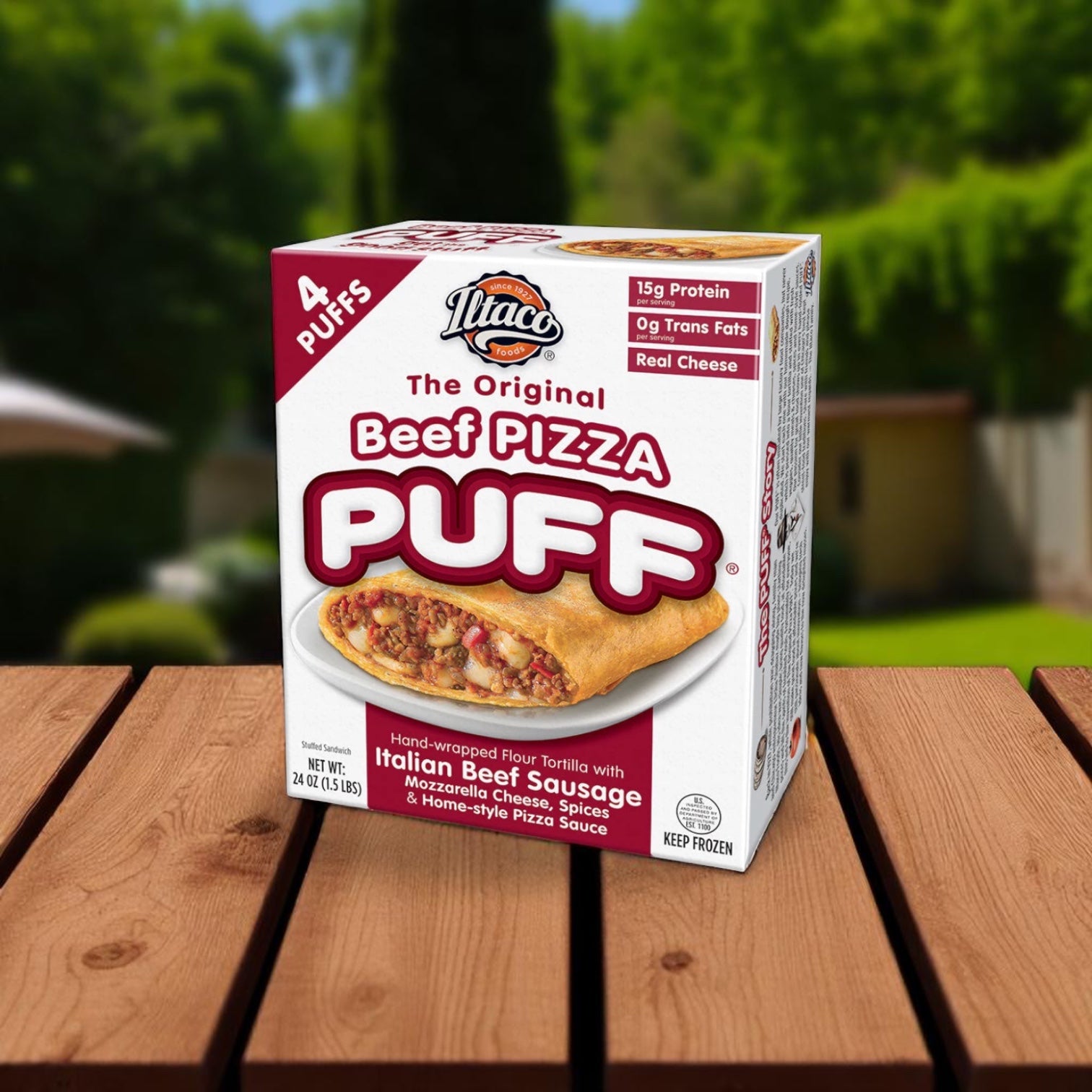 The Original Puff Beef Pizza- 24 Oz- 4 Puffs