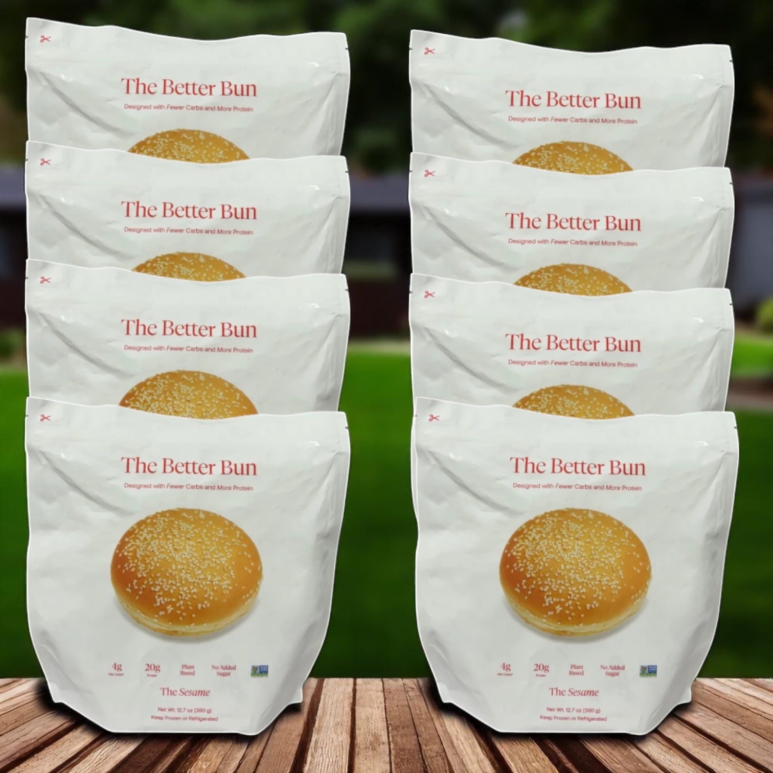 BetterBrand, The Better Bun – Sessame Style (8 Bag, 32 Buns) In Stock- Ready to Ship!!