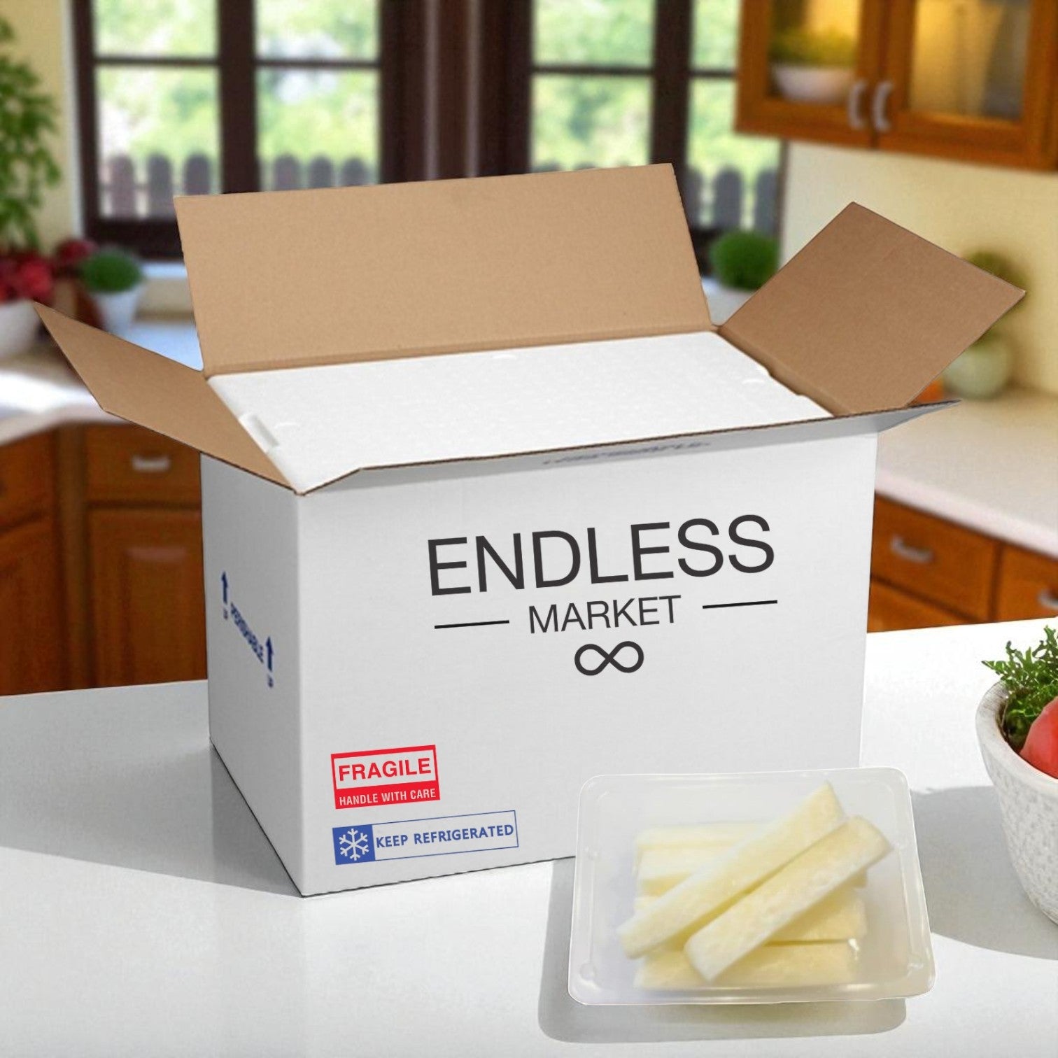 Jicama Sticks,  2.5 oz. - 100 Pack - Made to Order! 7 Days Shelf Life When You Receive