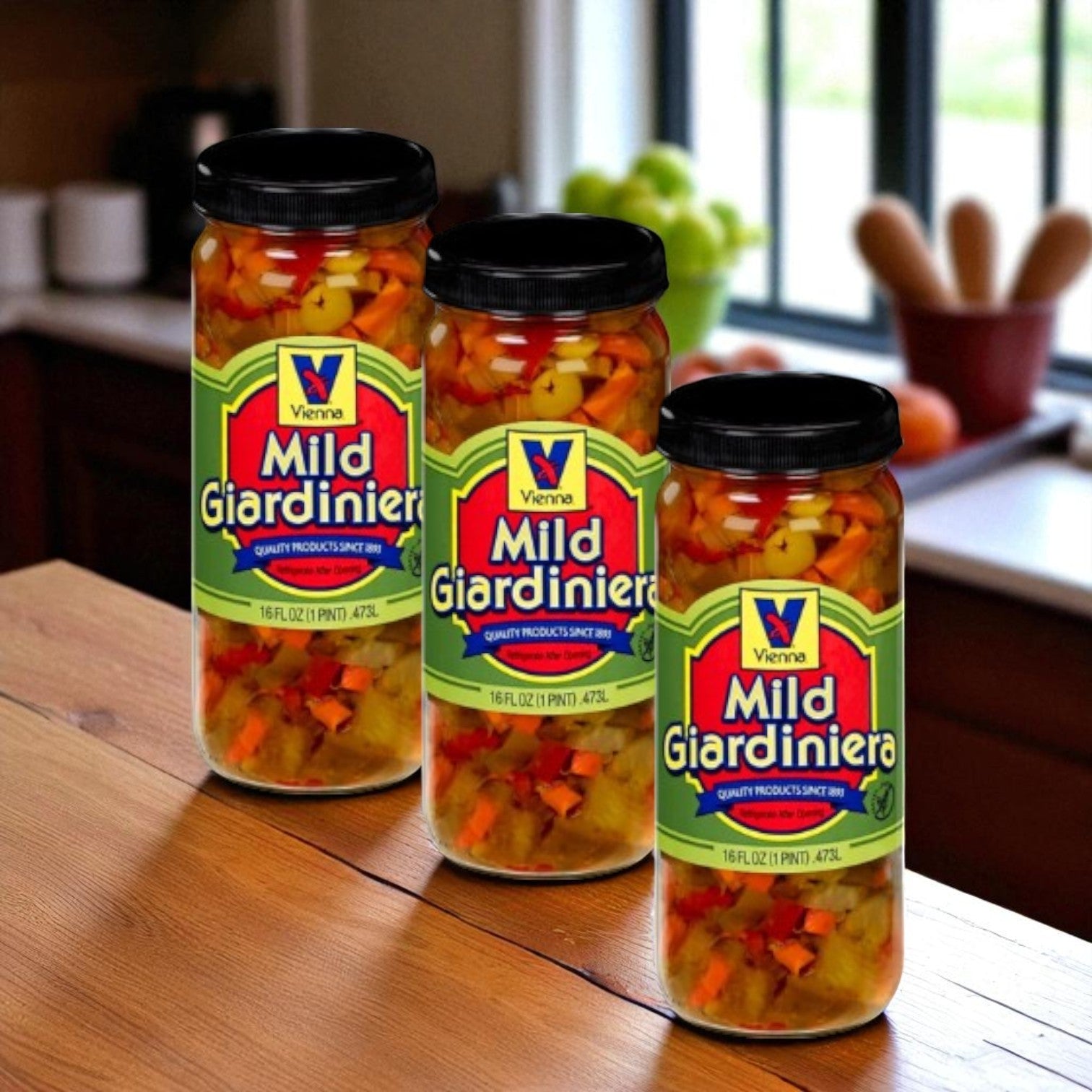 Vienna Giardiniera, Mild- 16 FL Oz- 3 Jars