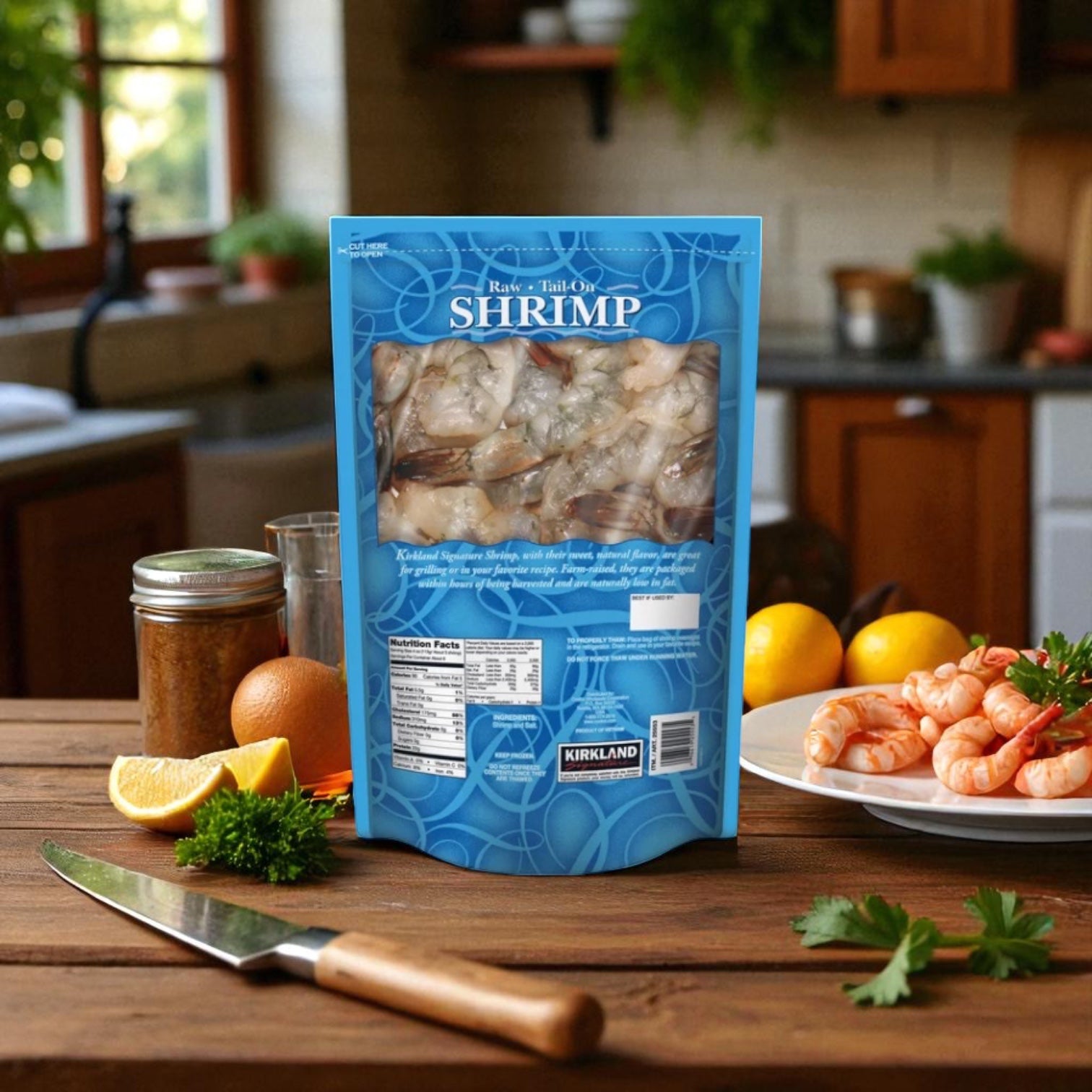 Kirkland Signature Farmed U-15 White Shrimp, 4 lbs