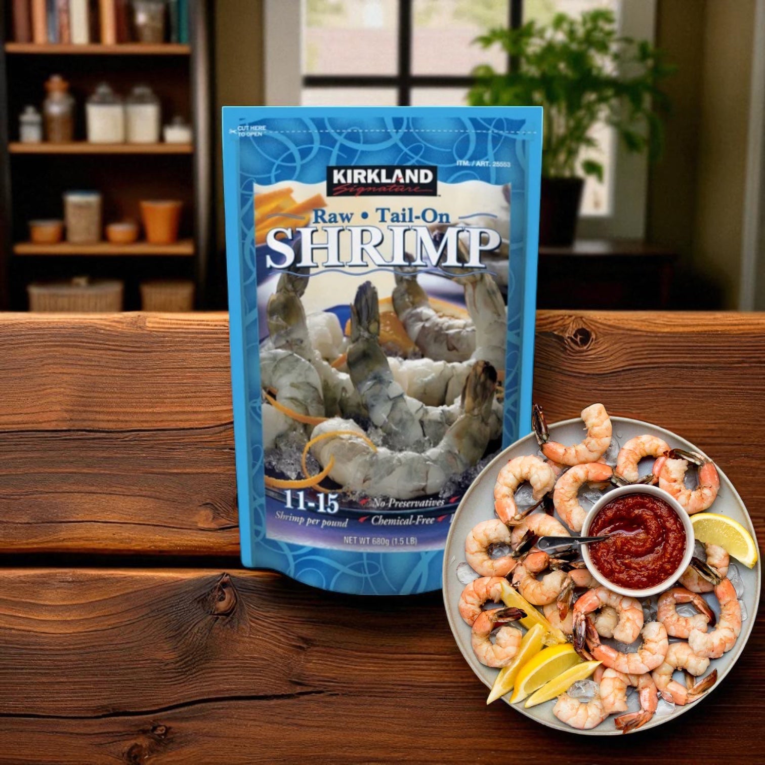 Kirkland Signature Farmed U-15 White Shrimp, 4 lbs