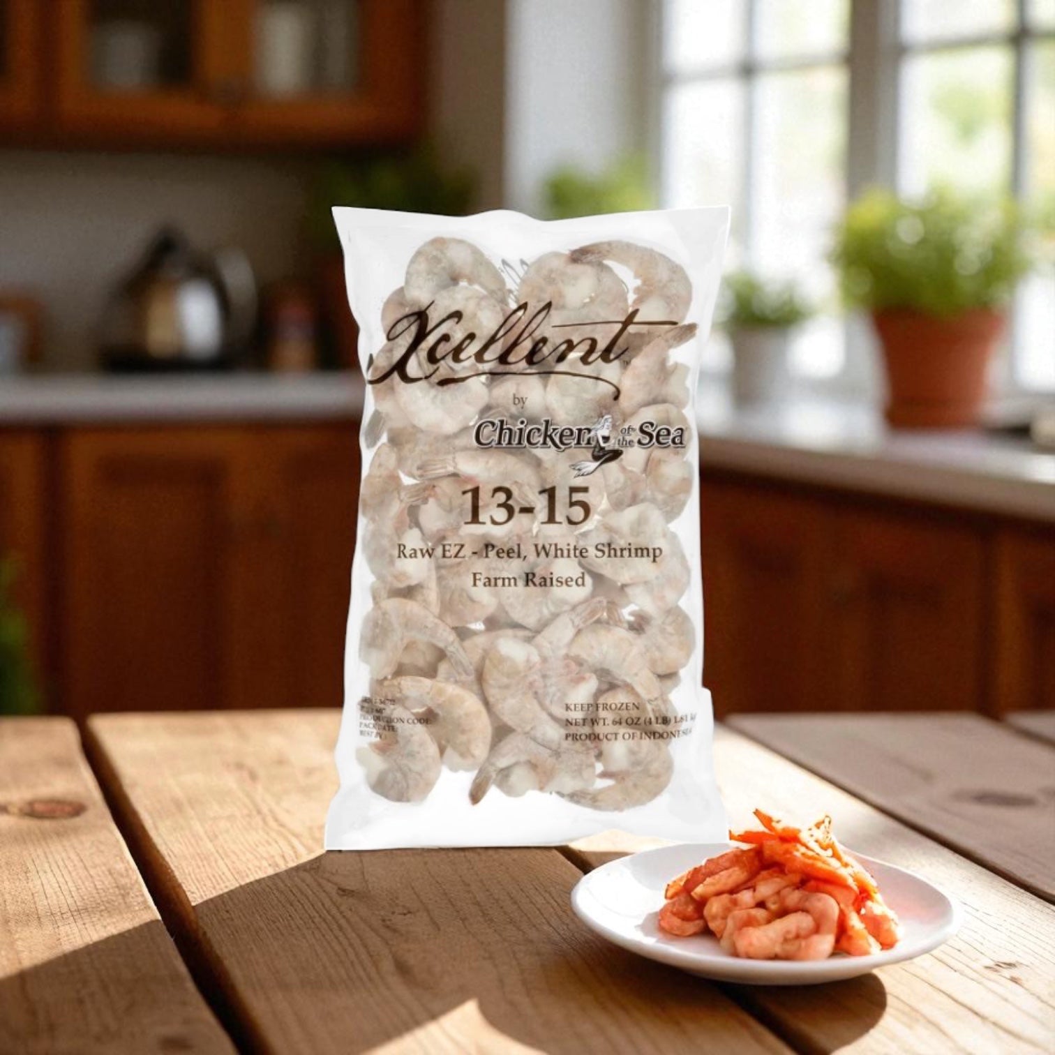 Kirkland Signature Farmed U-15 White Shrimp, 4 lbs - 3 Count
