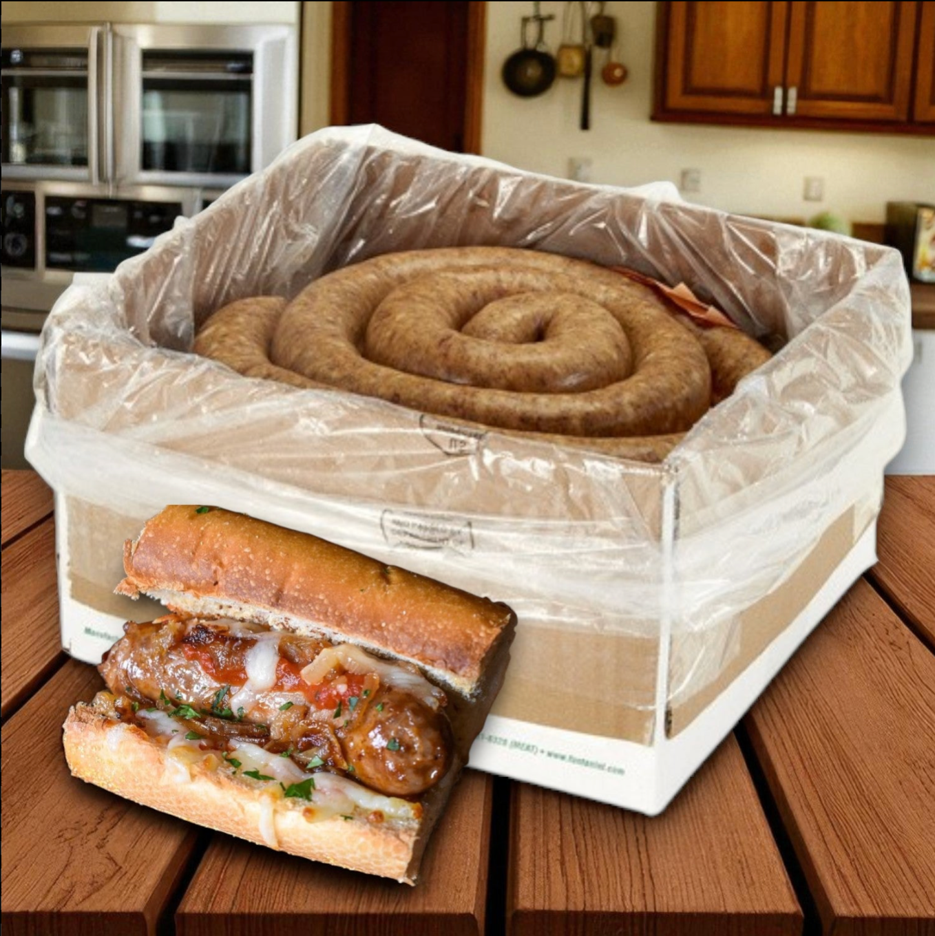 Fontanini Mild Italian Rope Sausage – 12 lbs Total (2 Packs of 6 lbs)