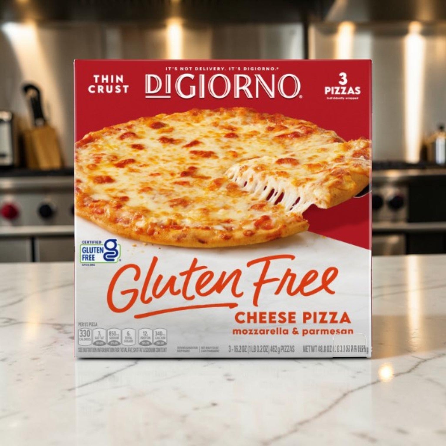 DiGiorno Gluten Free Cheese Pizza – 3 Pizzas per Case – 48.8 Oz Total