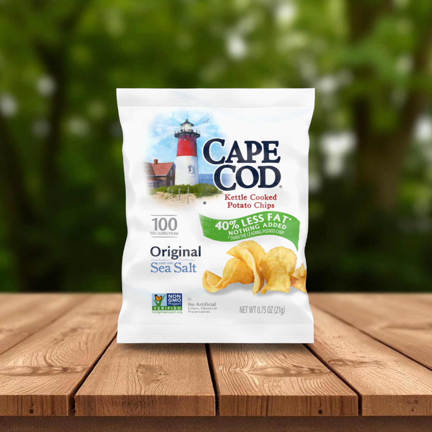 Cape Cod Kettle Cooked Potato Chips, Original, 0.75 oz, 24 ct