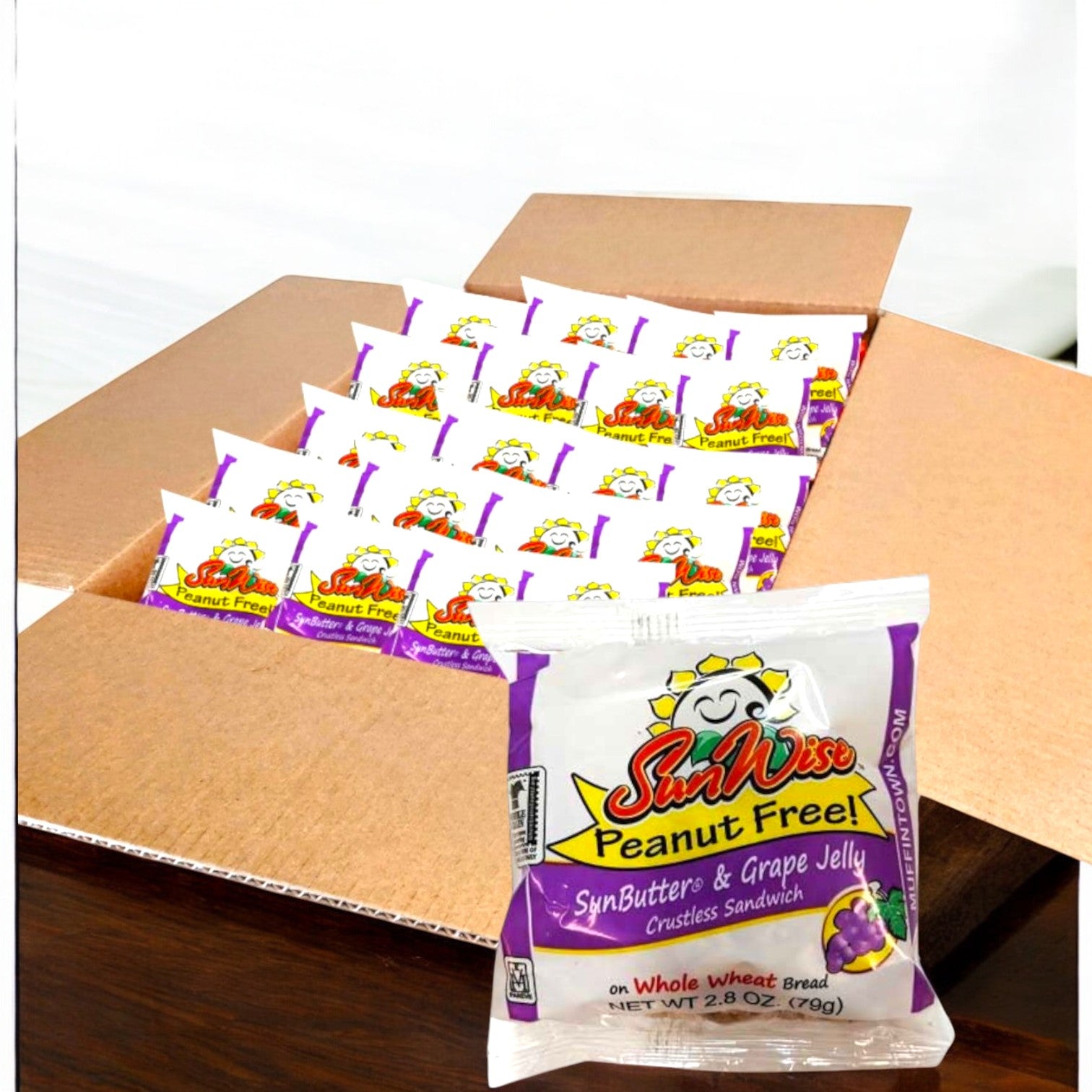 SunWise Sunbutter and Grape Jelly Sandwich- 1 Case- 96 Sandwiches
