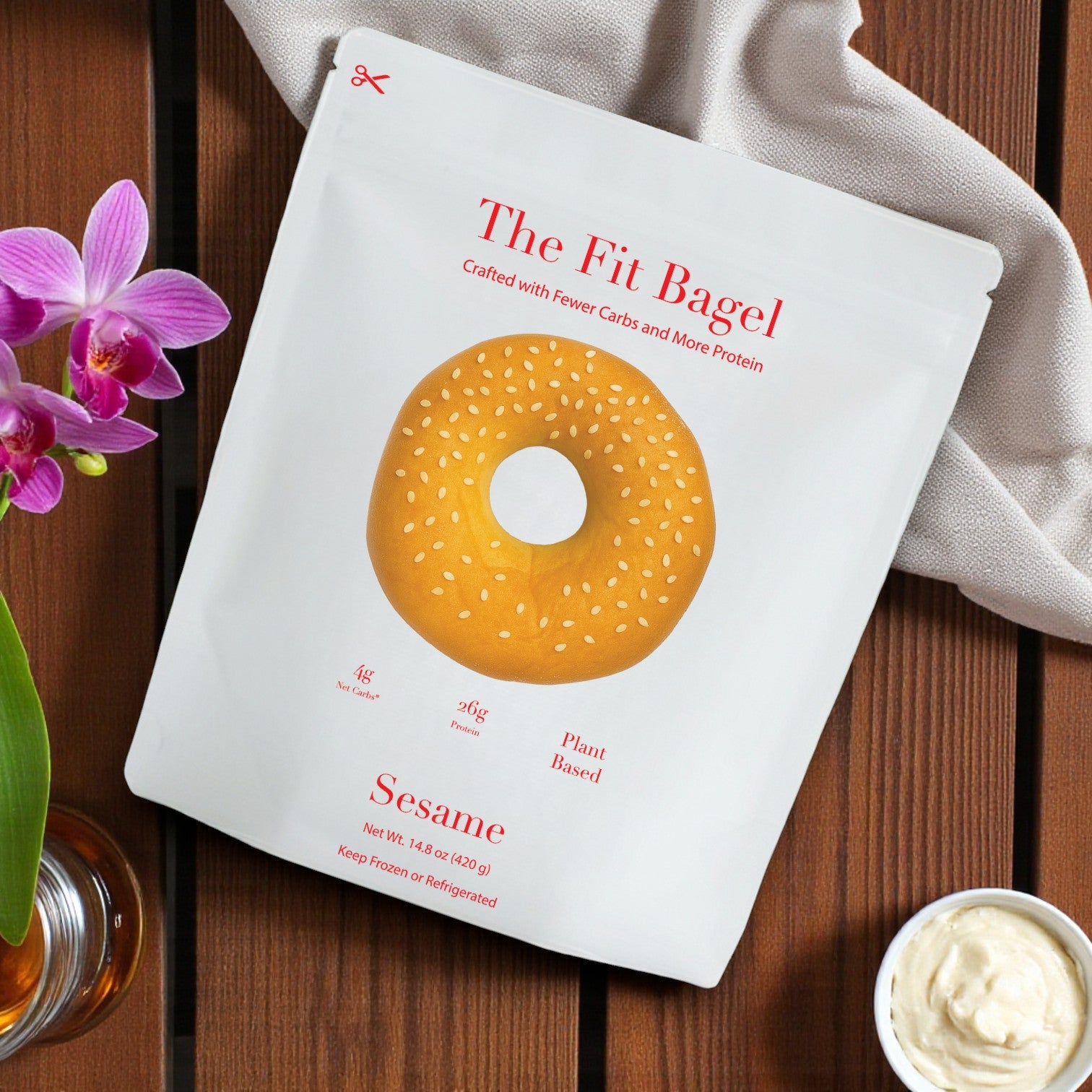 The Fit Bagel – Sesame Bagels, 4 Bagels Total!