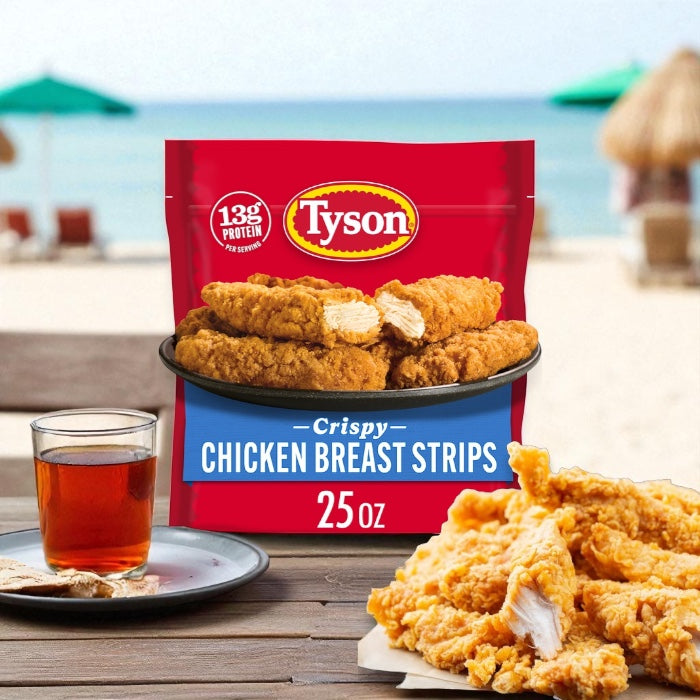 Tyson Frozen Crispy Chicken Breast Strips  25 oz - 1 count