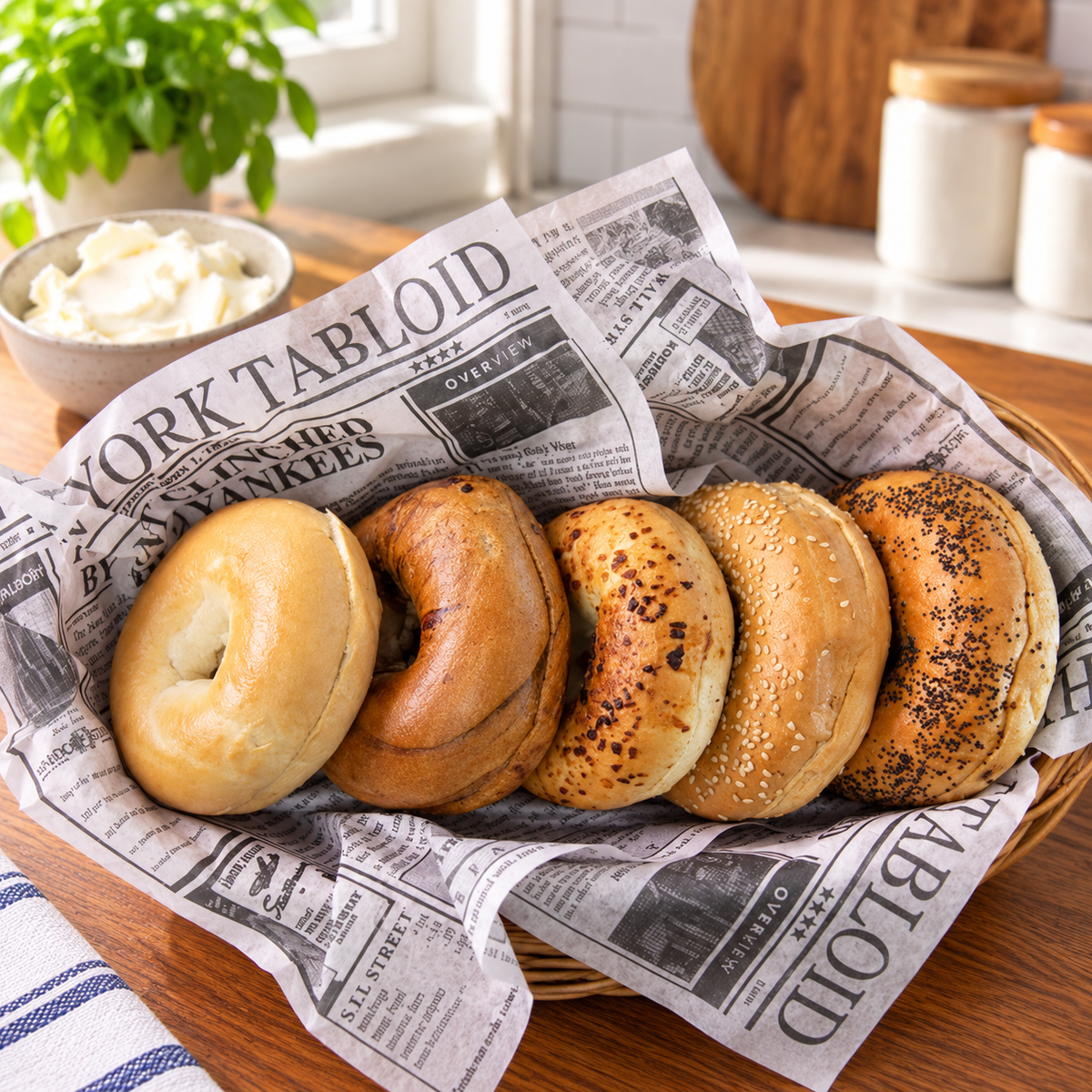 Baker's Source Classic – Assorted Sliced Bagels, 3 oz Each | 15 Packs × 6 Bagels - 1 case